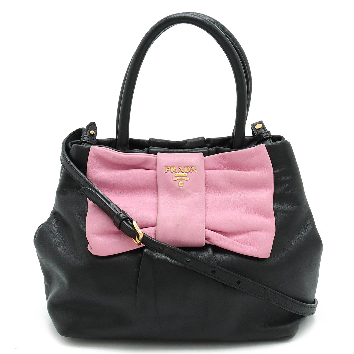 Prada Ribbon Leather Handbag BN1604