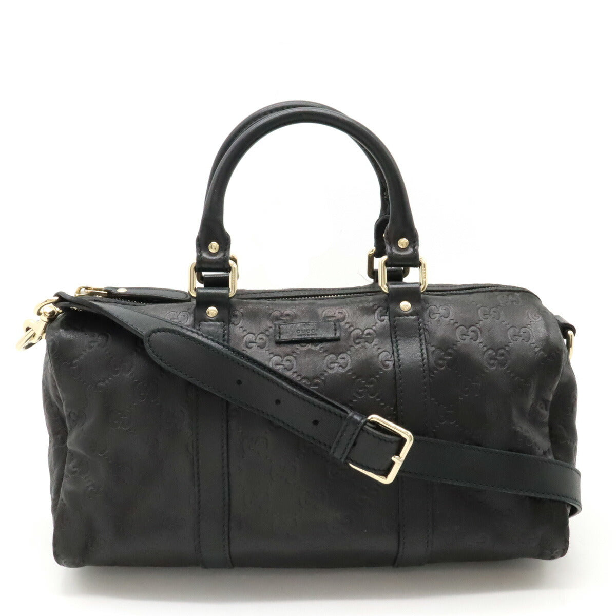 Gucci Leather 2WAY Handbag Mini Boston Black