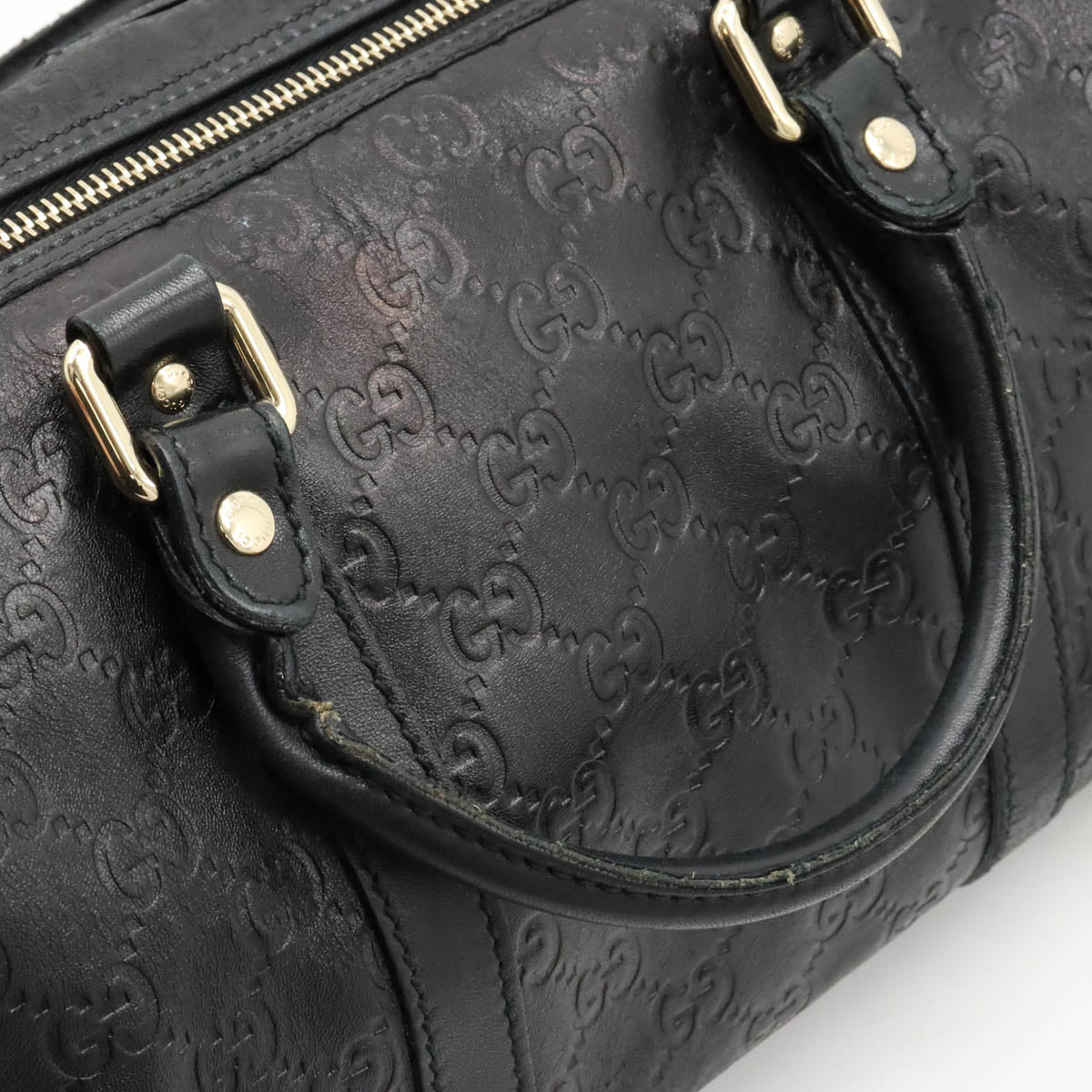 Gucci Leather 2WAY Handbag Mini Boston Black