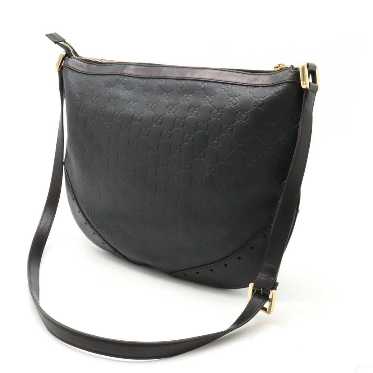 Gucci Leather Shoulder Bag Black 145991