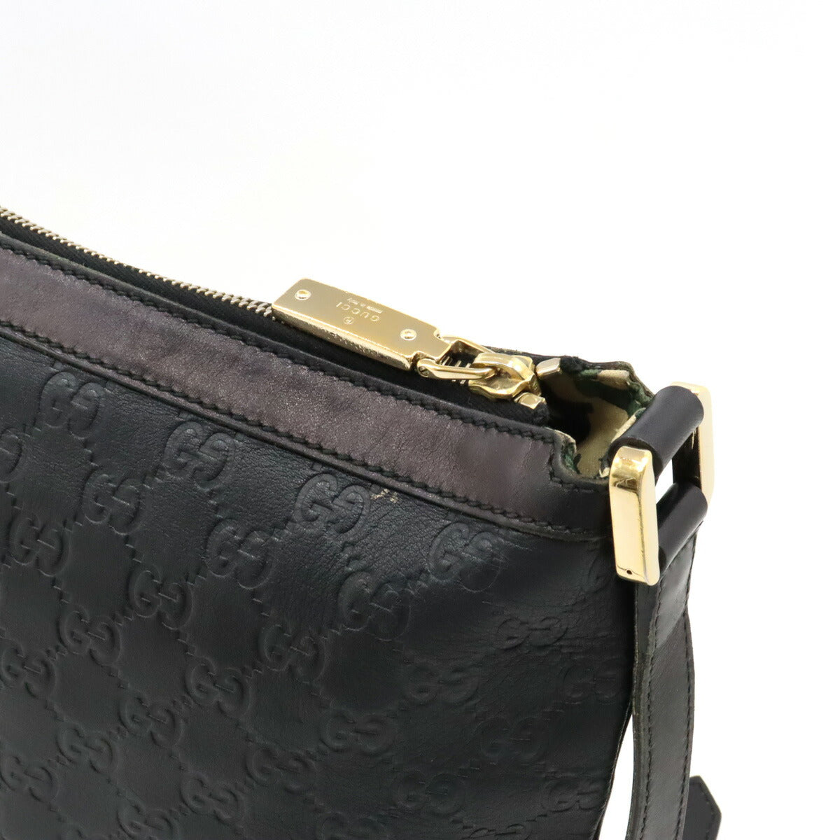 Gucci Leather Shoulder Bag Black 145991