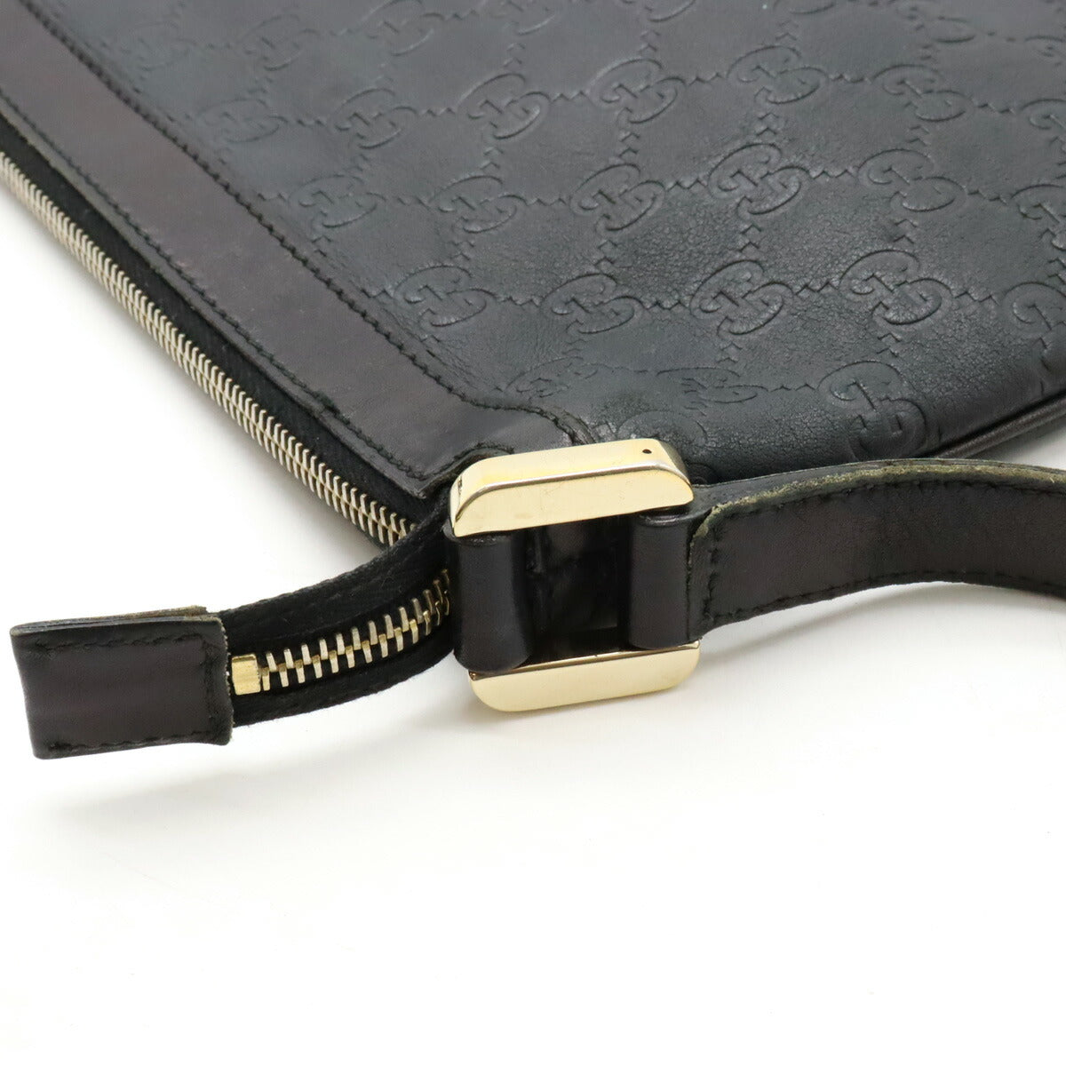 Gucci Leather Shoulder Bag Black 145991