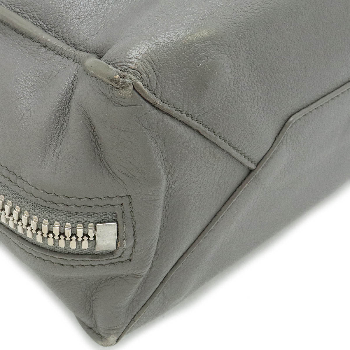 Balenciaga Leather Paper A6 Zip Around Handbag