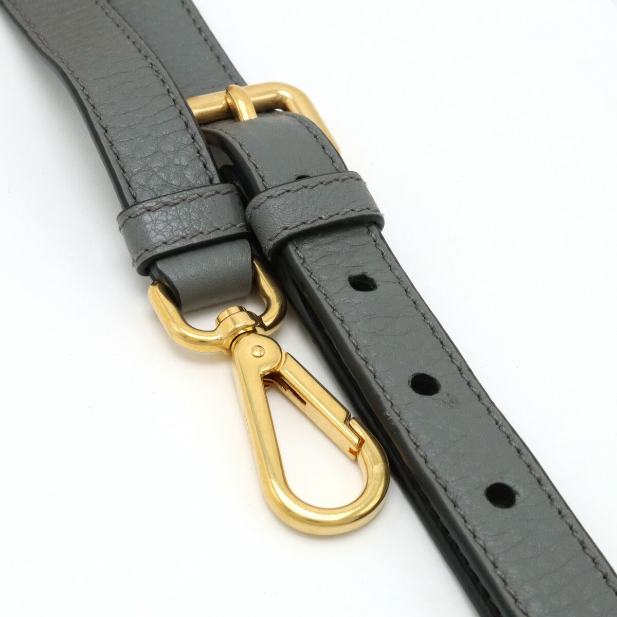 Prada Leather Shoulder Strap Gray