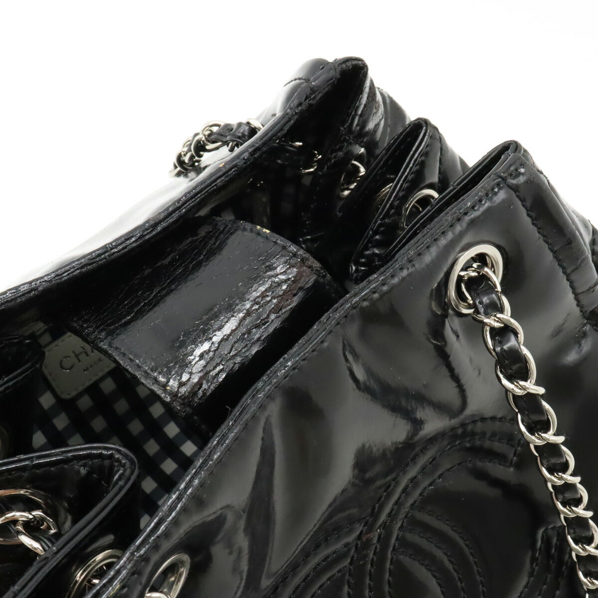 Chanel Patent Leather Chain Shoulder Bag