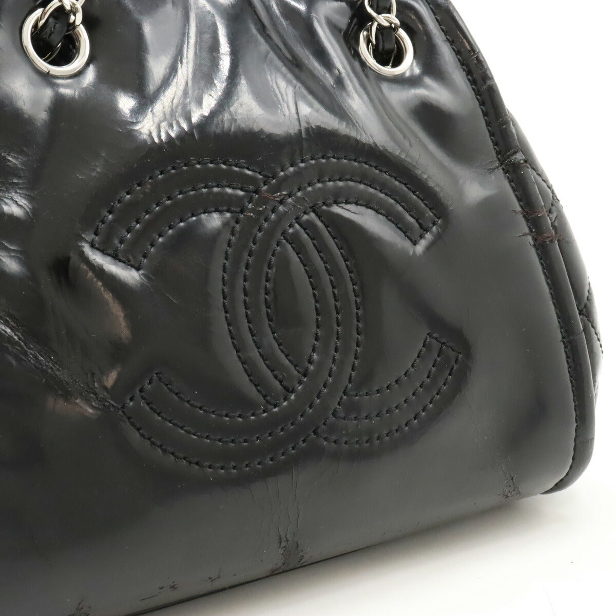 Chanel Patent Leather Chain Shoulder Bag