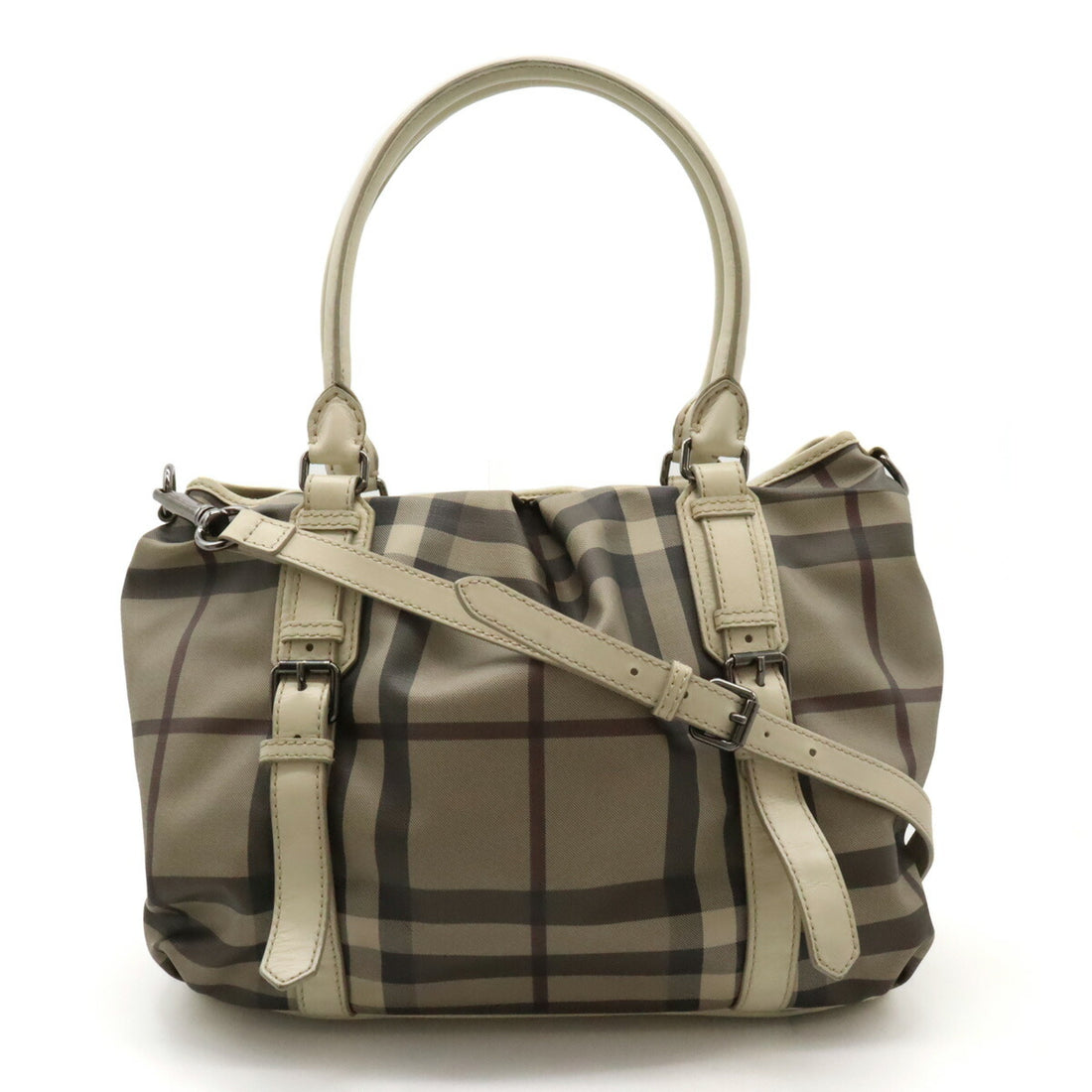 Burberry Checkered 2WAY Tote Shoulder Bag