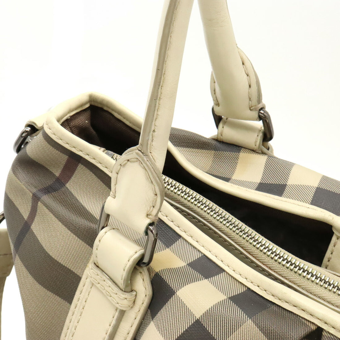 Burberry Checkered 2WAY Tote Shoulder Bag