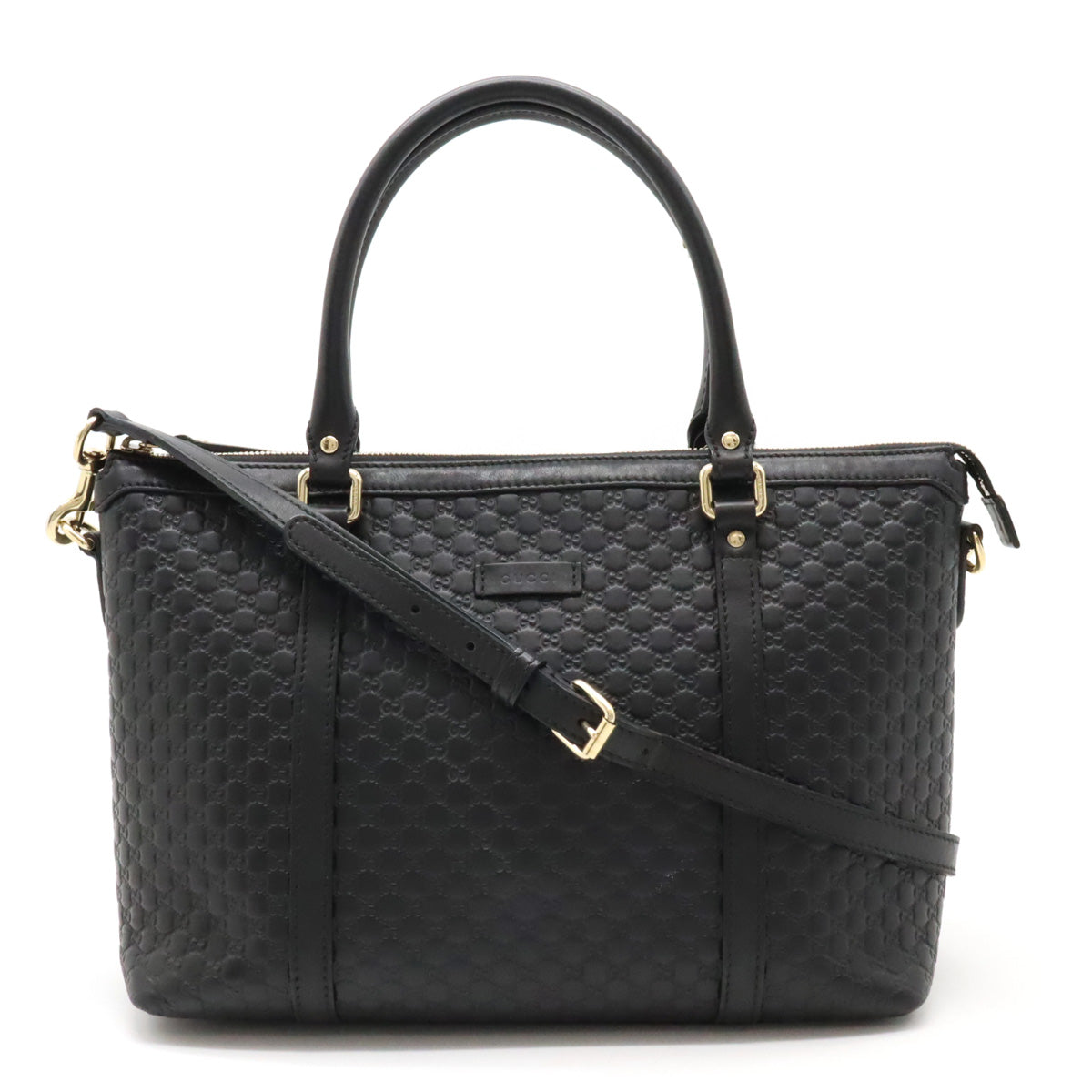 Gucci Leather Microguccissima Tote Bag Black