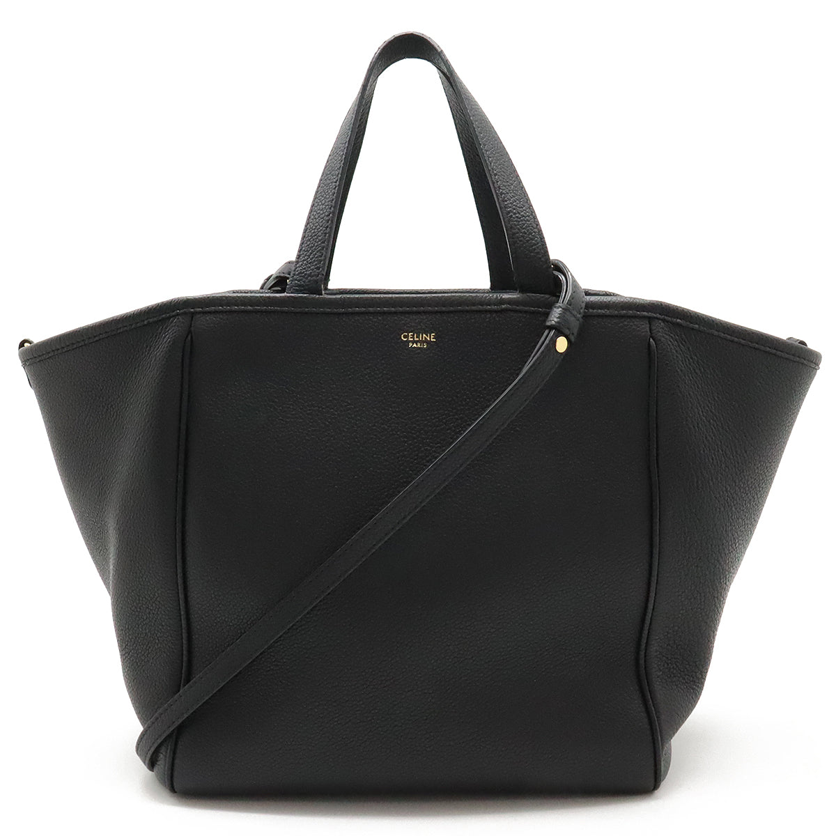 Celine Leather Small Fold Cabas Tote Bag