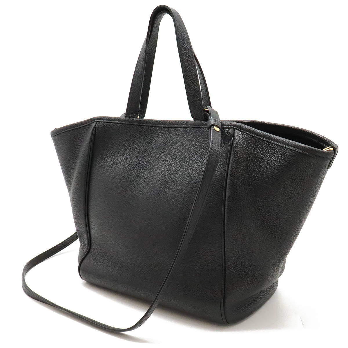 Celine Leather Small Fold Cabas Tote Bag