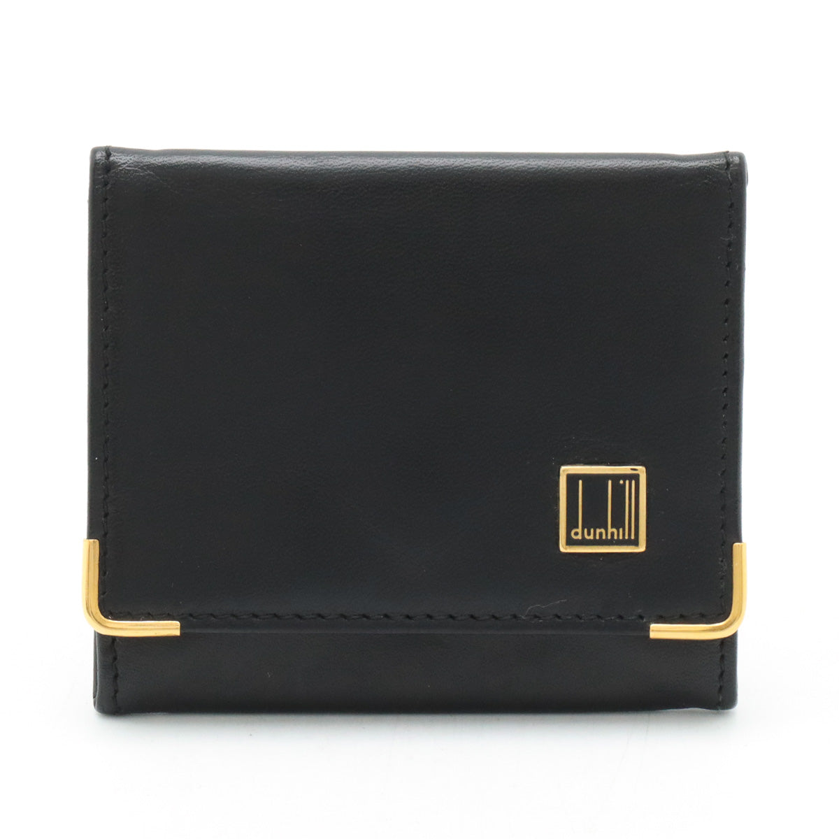 Dunhill Leather Oxford Coin Case Black