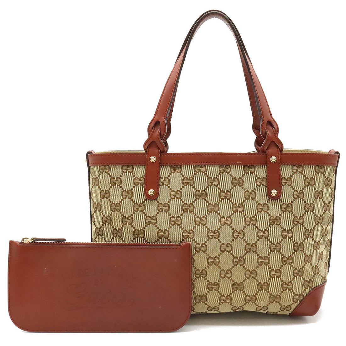 Gucci GG Canvas Leather Tote Bag 269878