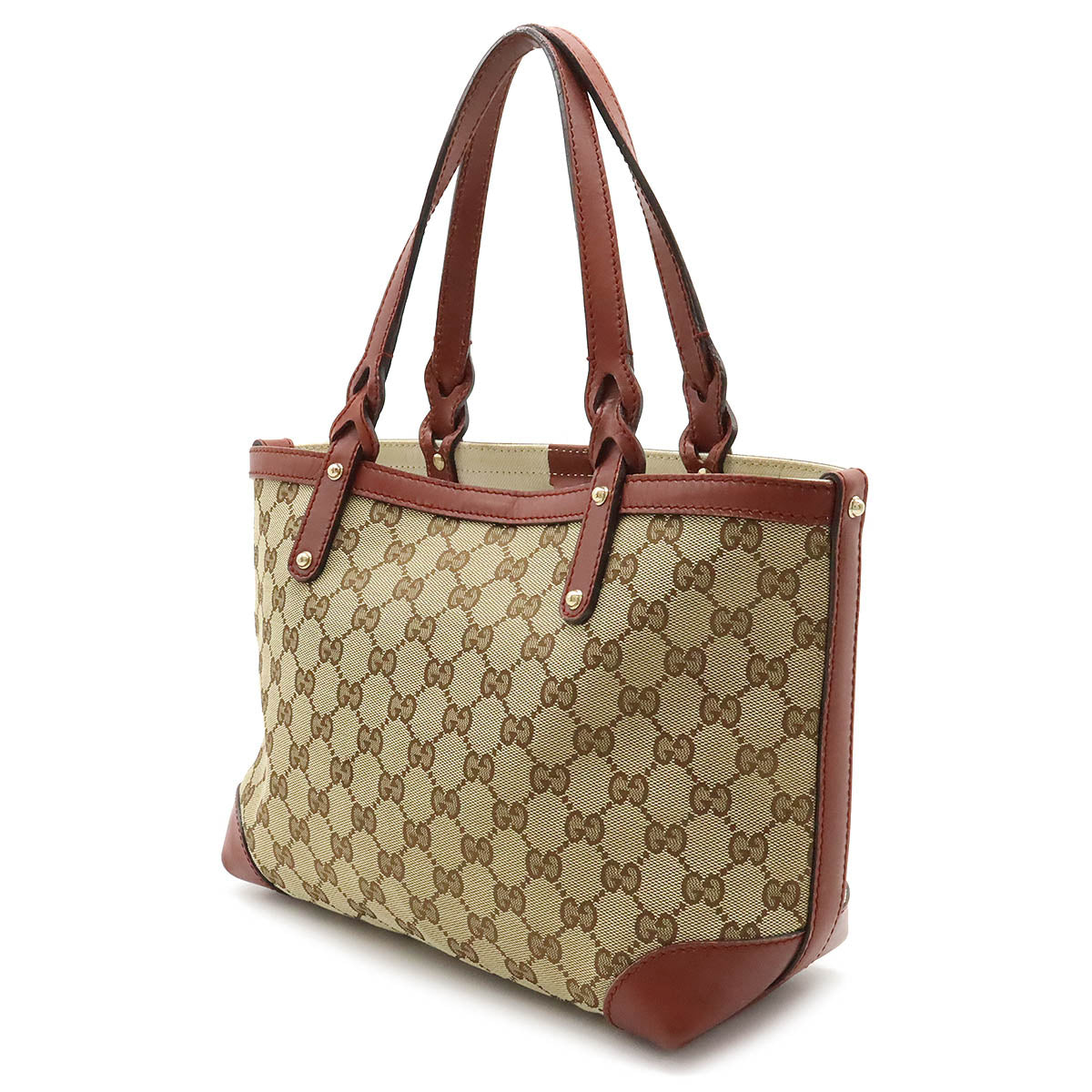 Gucci GG Canvas Leather Tote Bag 269878