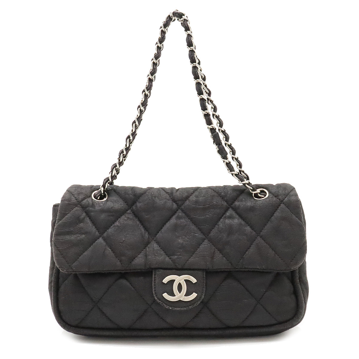 Chanel Matelasse Coco Mark Coated Nylon Chain Shoulder Bag A39078 in Good Condition