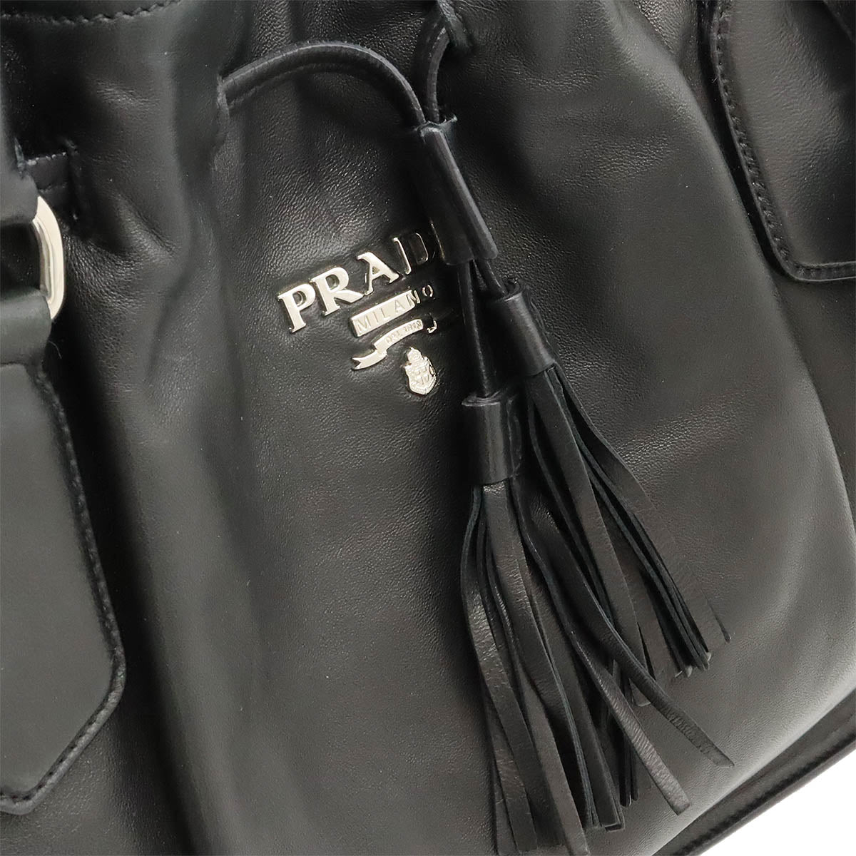 Prada Nappa Leather Tote Bag Black in Great Condition