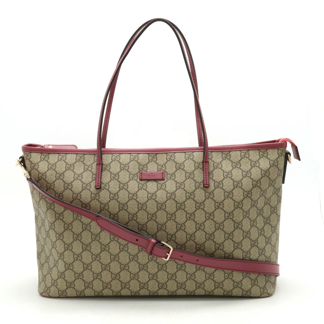 Gucci GG Supreme 2-Way Tote Bag PVC/Leather 353437