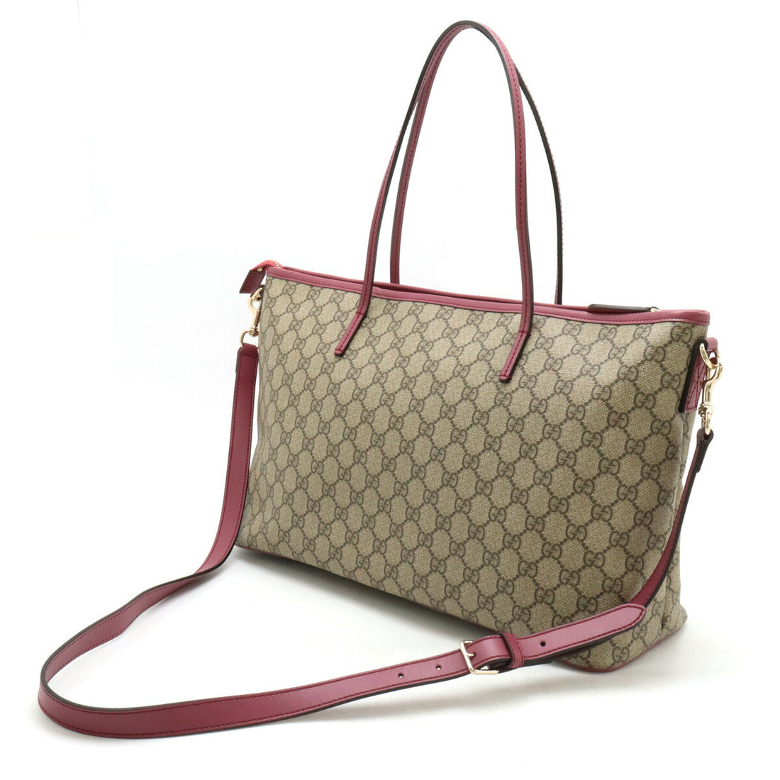 Gucci GG Supreme 2-Way Tote Bag PVC/Leather 353437