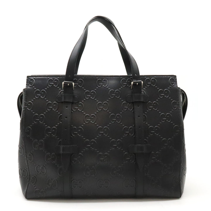 Gucci Leather GG Embossed Tote Bag 625774