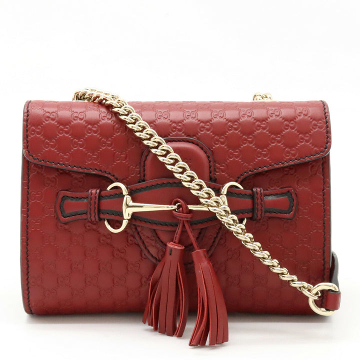 Gucci Microguccissima Leather Chain Shoulder Bag