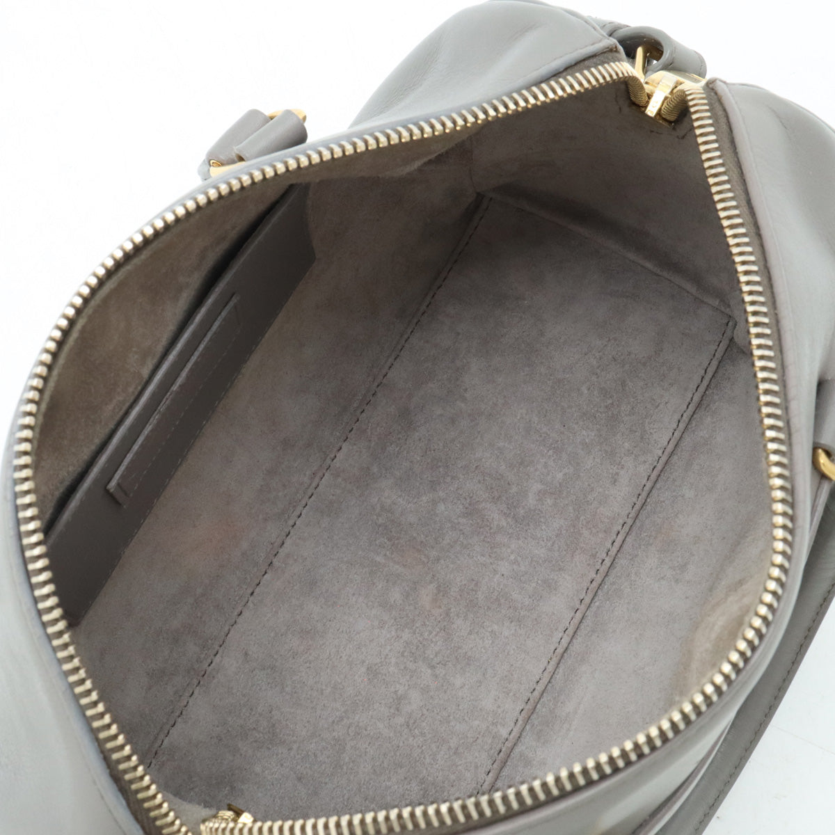 Saint Laurent Leather Baby Duffle Handbag Gray