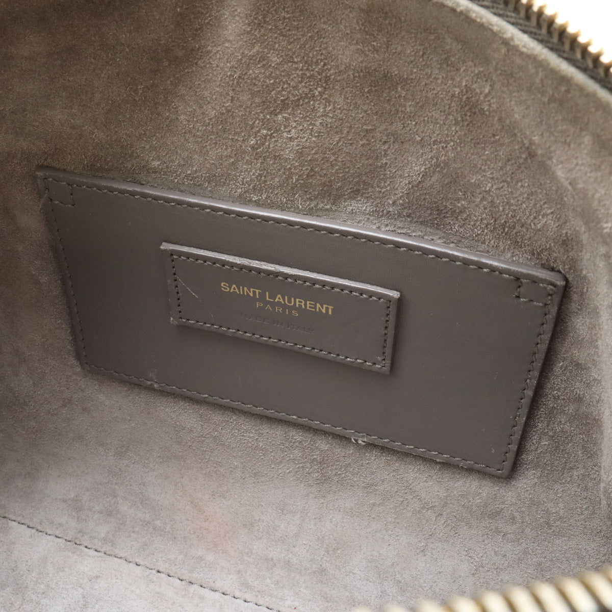 Saint Laurent Leather Baby Duffle Handbag Gray