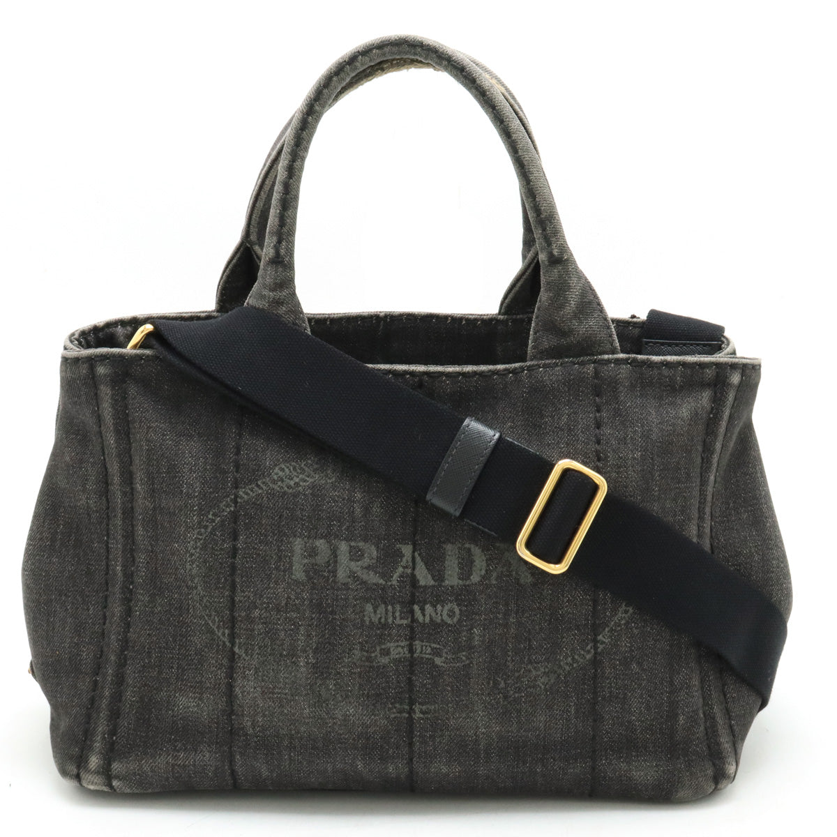 Prada Denim CANAPA Tote Bag B2439G in Good Condition