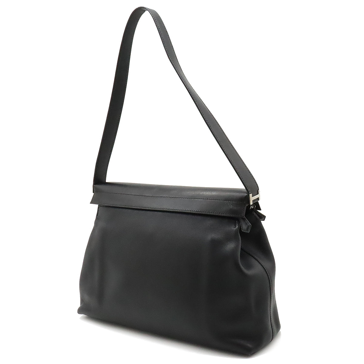 Hermes Yobag Shoulder Bag Black Silver Hardware