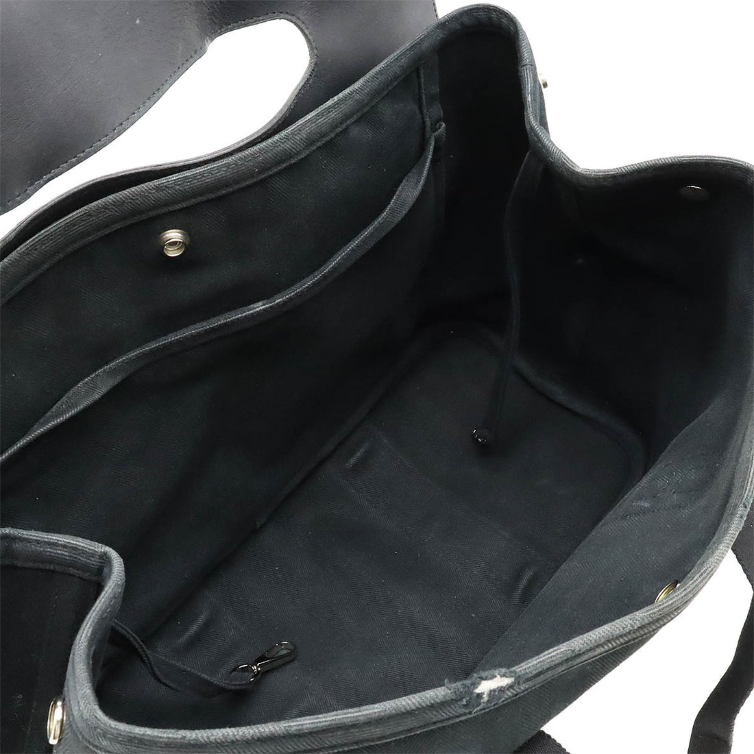 Hermes Valparaiso MM Black Leather Tote Bag in Good Condition