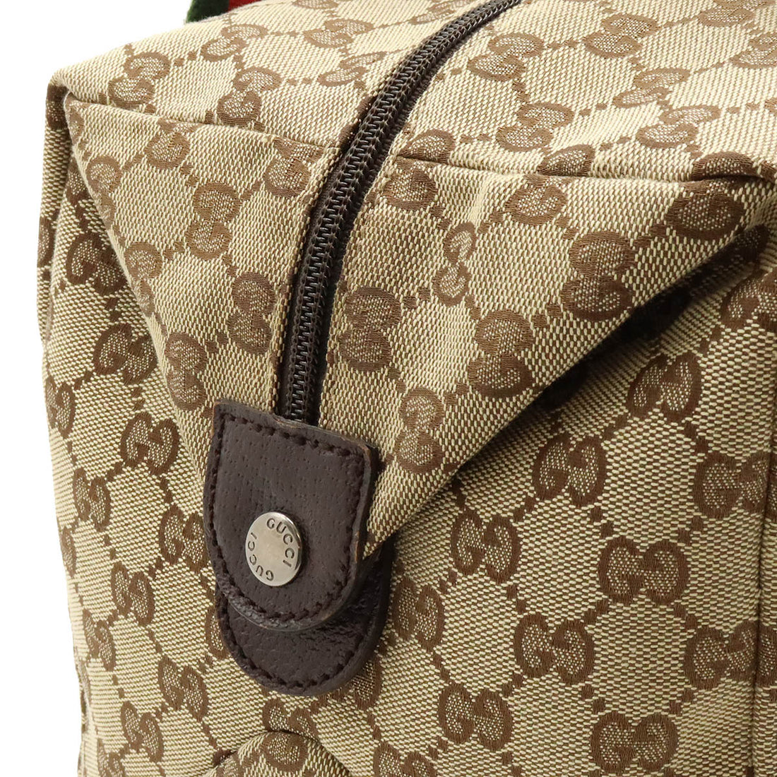 Gucci GG Canvas Leather Handbag Mini Boston Bag 235135