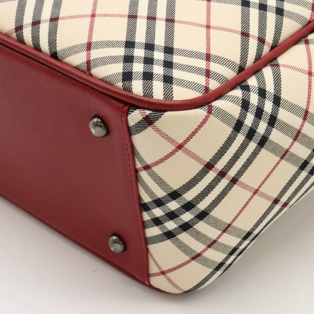 Burberry Nova Check Canvas Leather Tote Bag