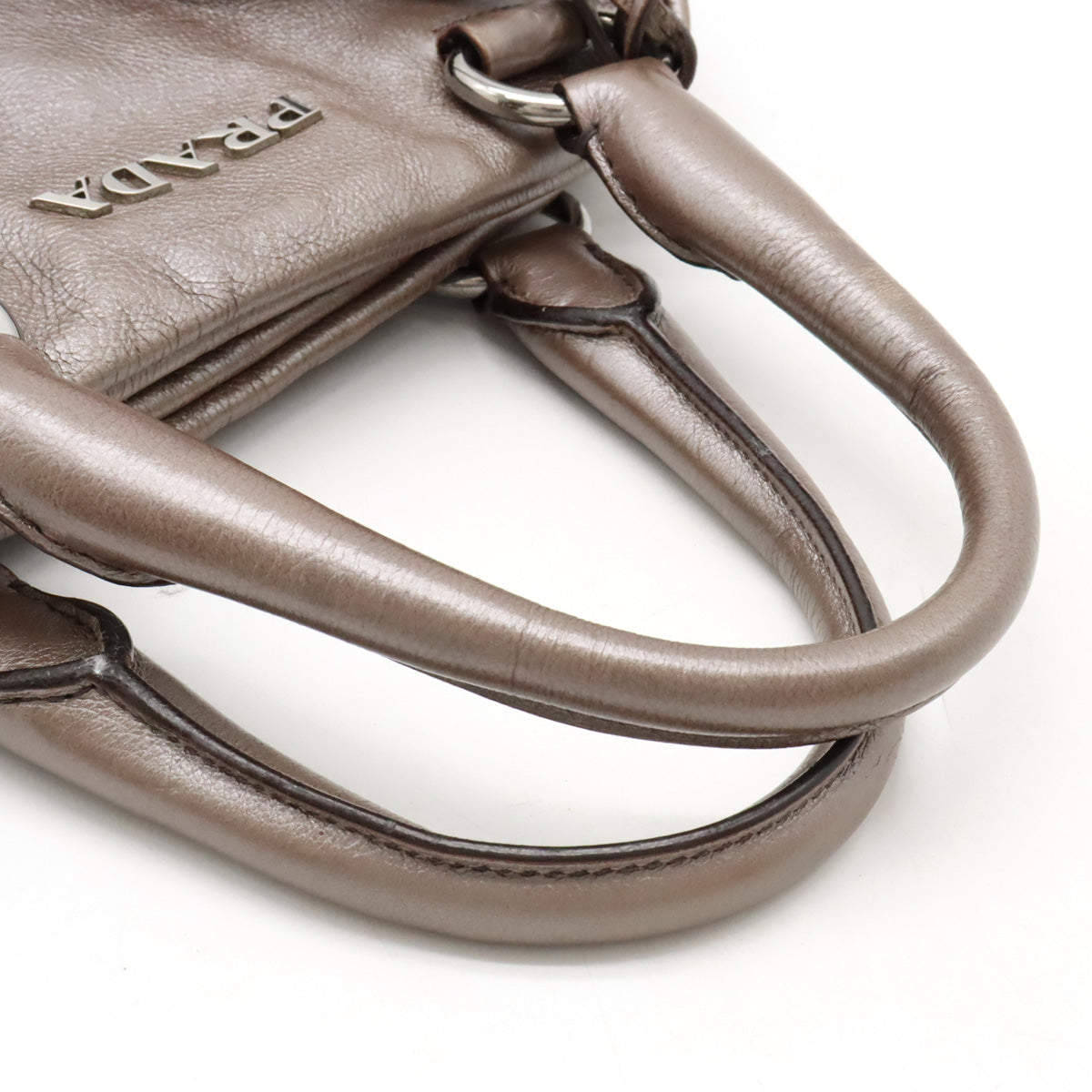 Prada Leather Mini Boston Handbag