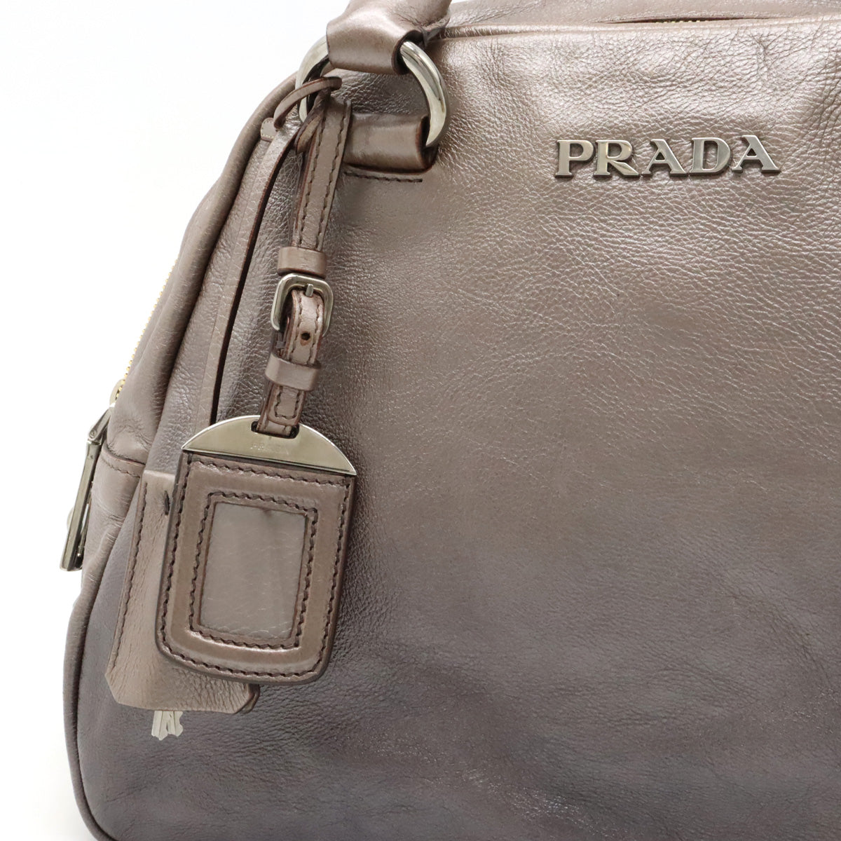 Prada Leather Mini Boston Handbag