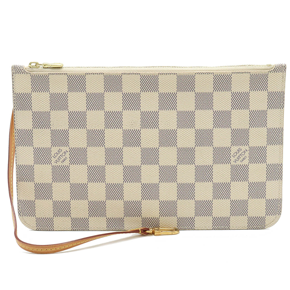 Louis Vuitton Damier Azur Neverfull Pouch N41361 in Very Good Condition