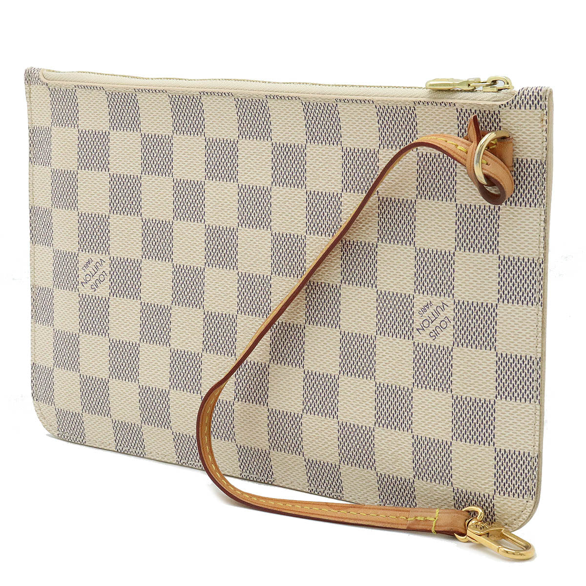 Louis Vuitton Damier Azur Neverfull Pouch N41361 in Very Good Condition