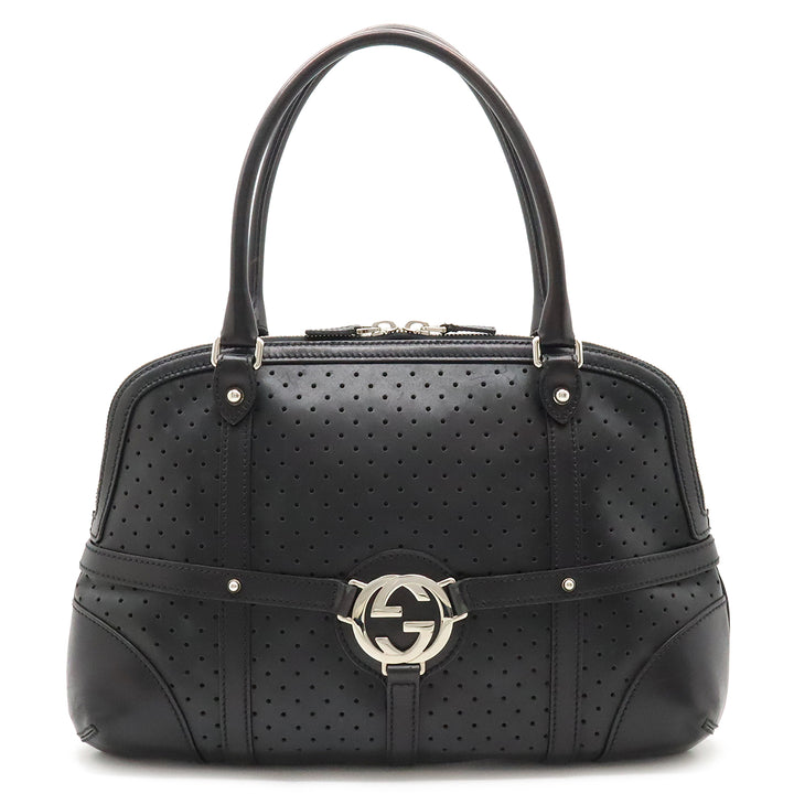 Gucci Leather Interlocking G Shoulder Bag 114887