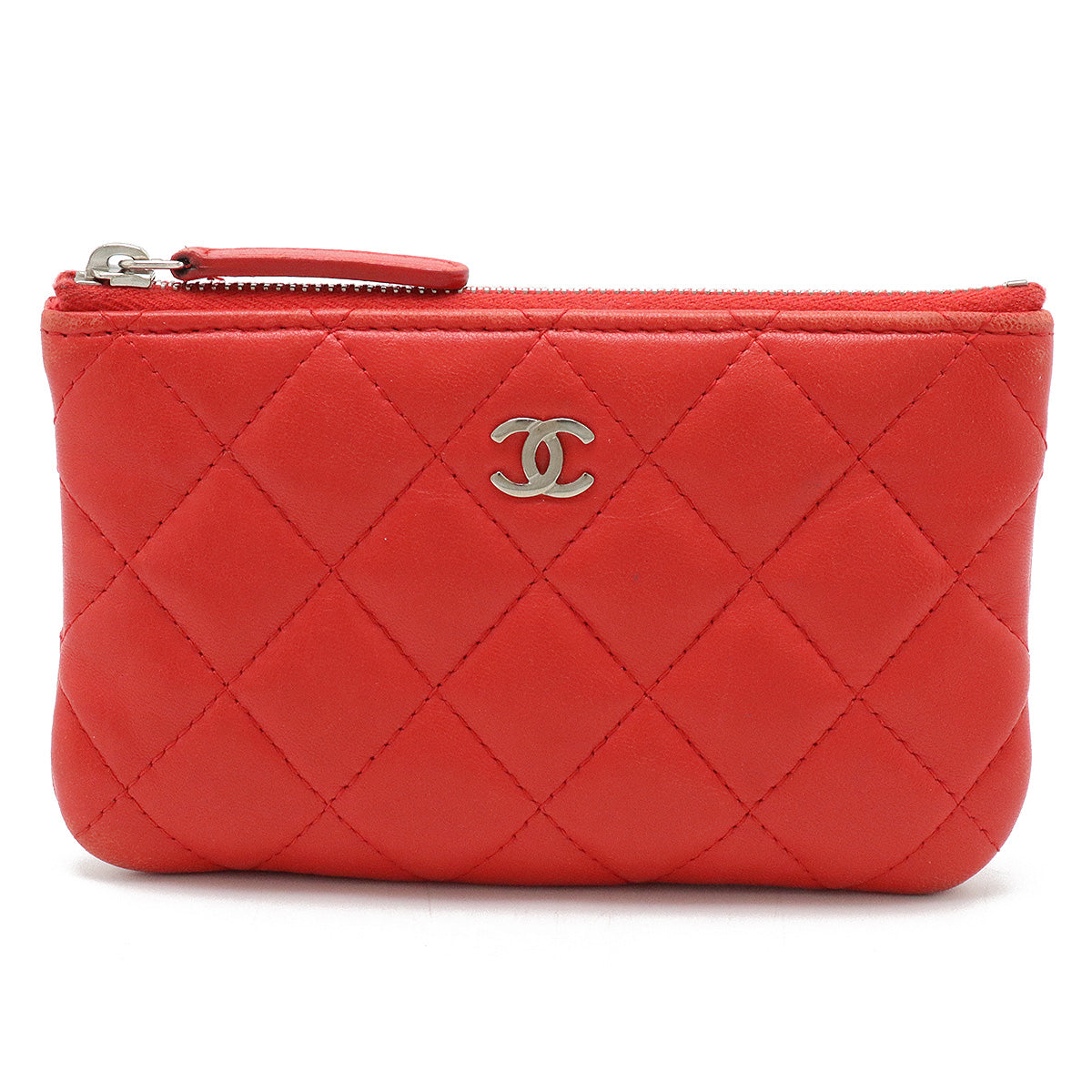 Chanel Lambskin Matelasse Mini Pouch Coin Case A82365 in Very Good Condition