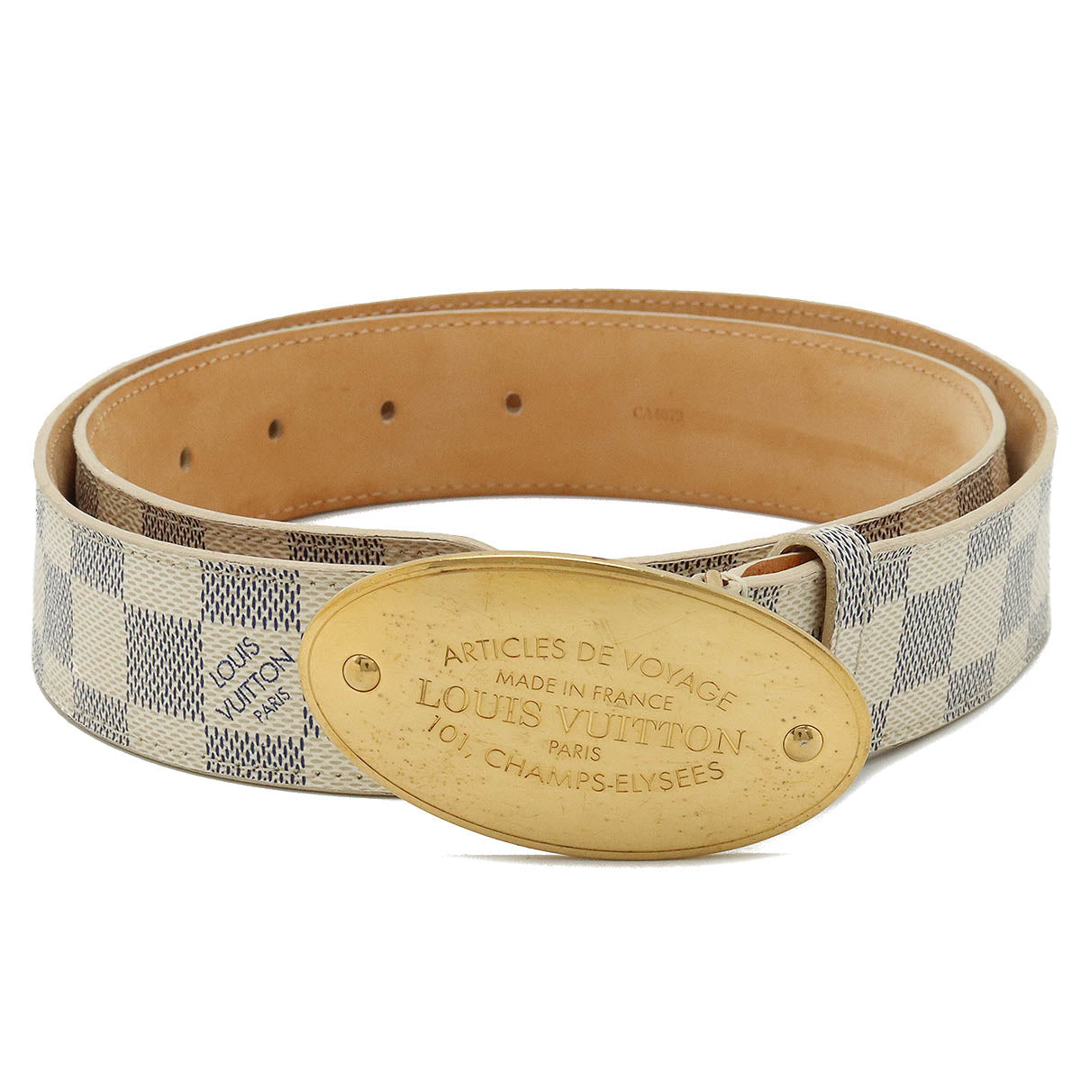 Louis Vuitton Damier Azur Voyage Belt M9837U