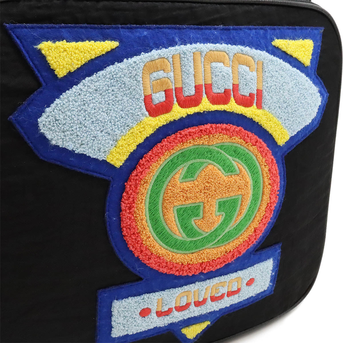 Gucci Nylon Terry Crosspatch Backpack Black