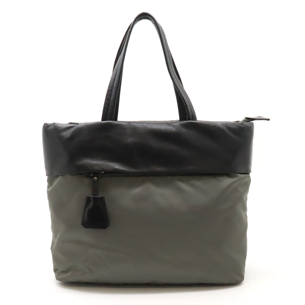 Prada Nylon/Nappa Leather Tote Bag 1BG047 in Very Good Condition