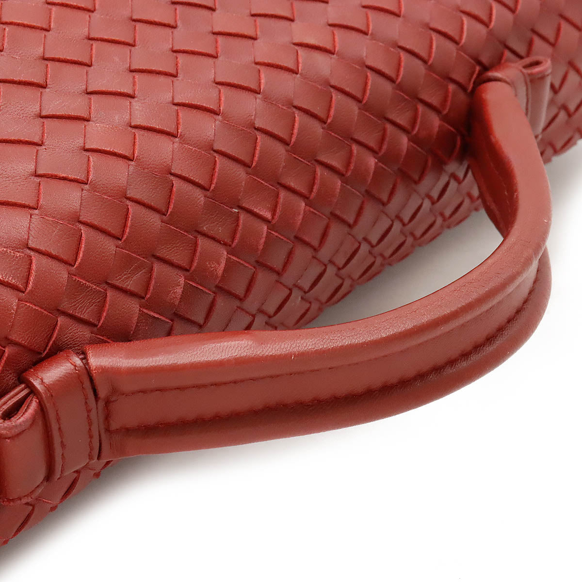 Bottega Veneta Intrecciato Leather Briefcase Red