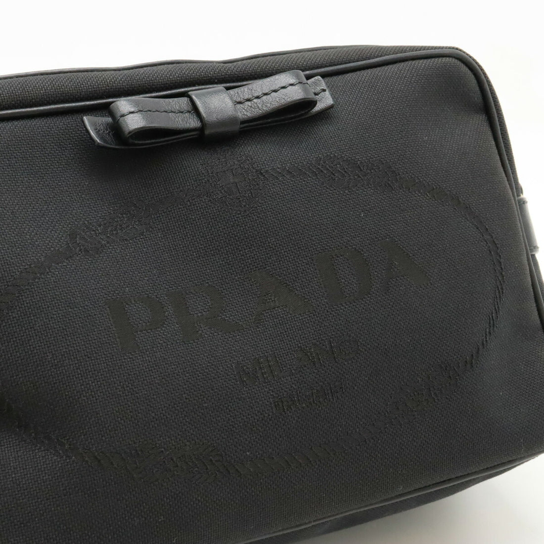 Prada Logo Jacquard Ribbon Shoulder Bag 1BH089