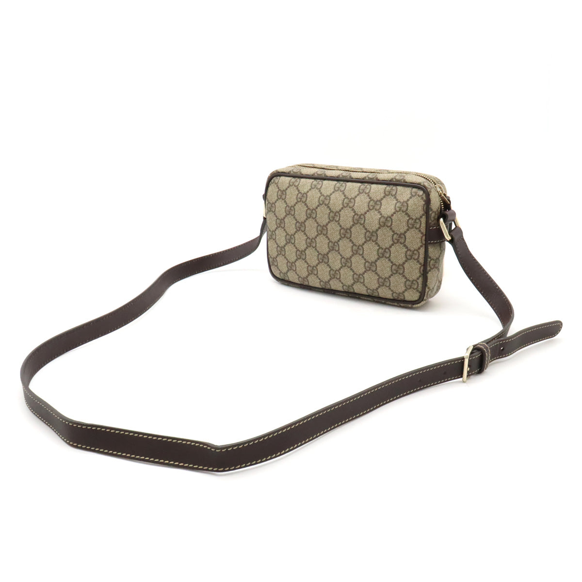 Gucci GG Supreme Shoulder Bag PVC Leather