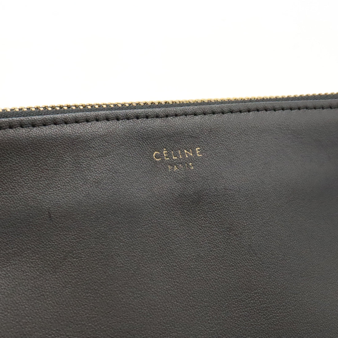 Celine Trio Large Lambskin Shoulder Bag Black