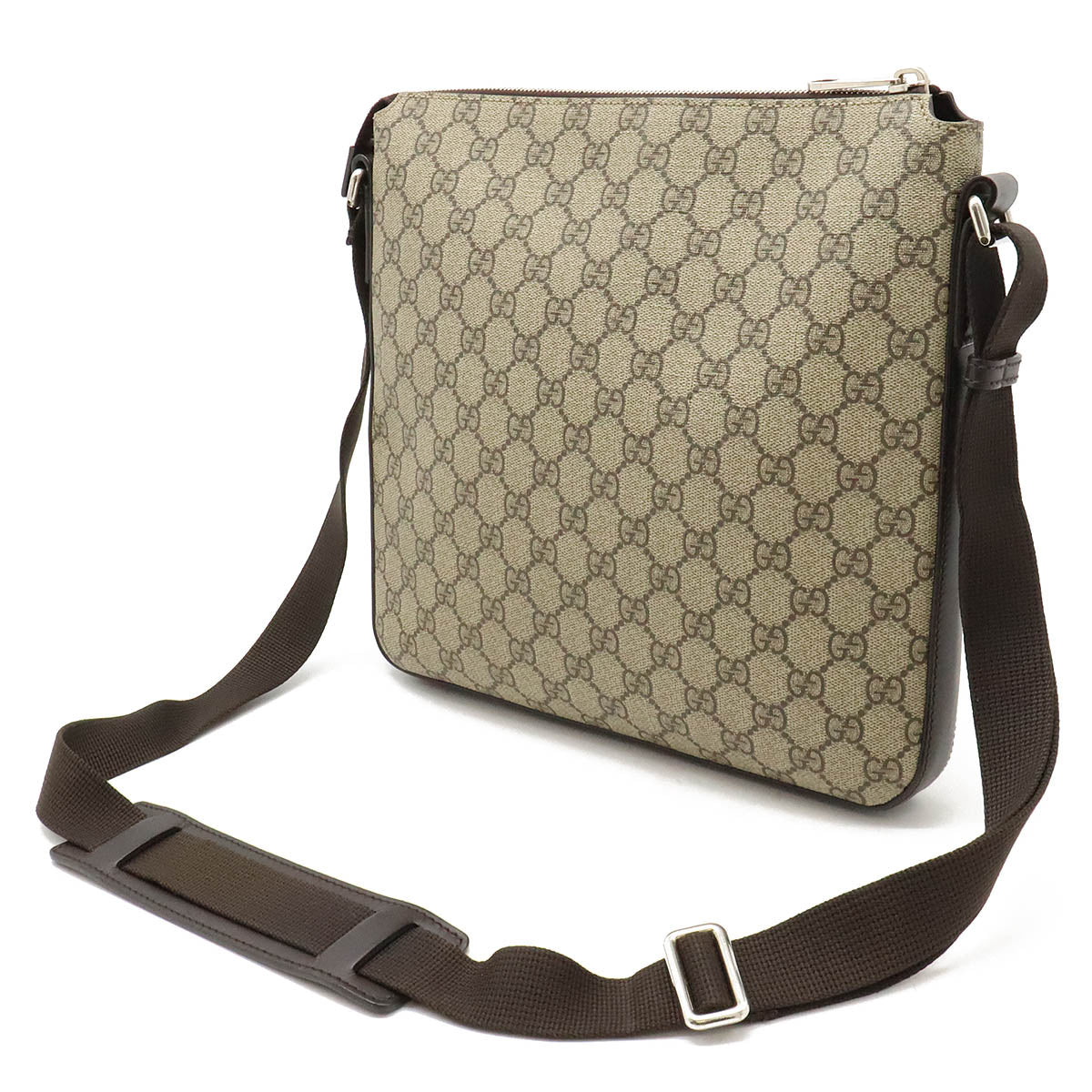 Gucci GG Supreme PVC/Leather Shoulder Bag 406408 in Great Condition