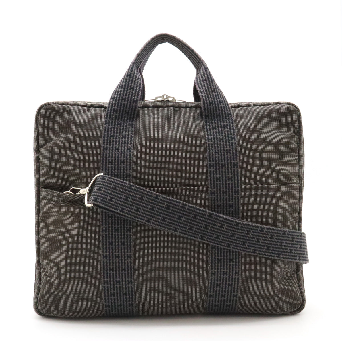 Hermes Nylon Canvas Briefcase Business Bag