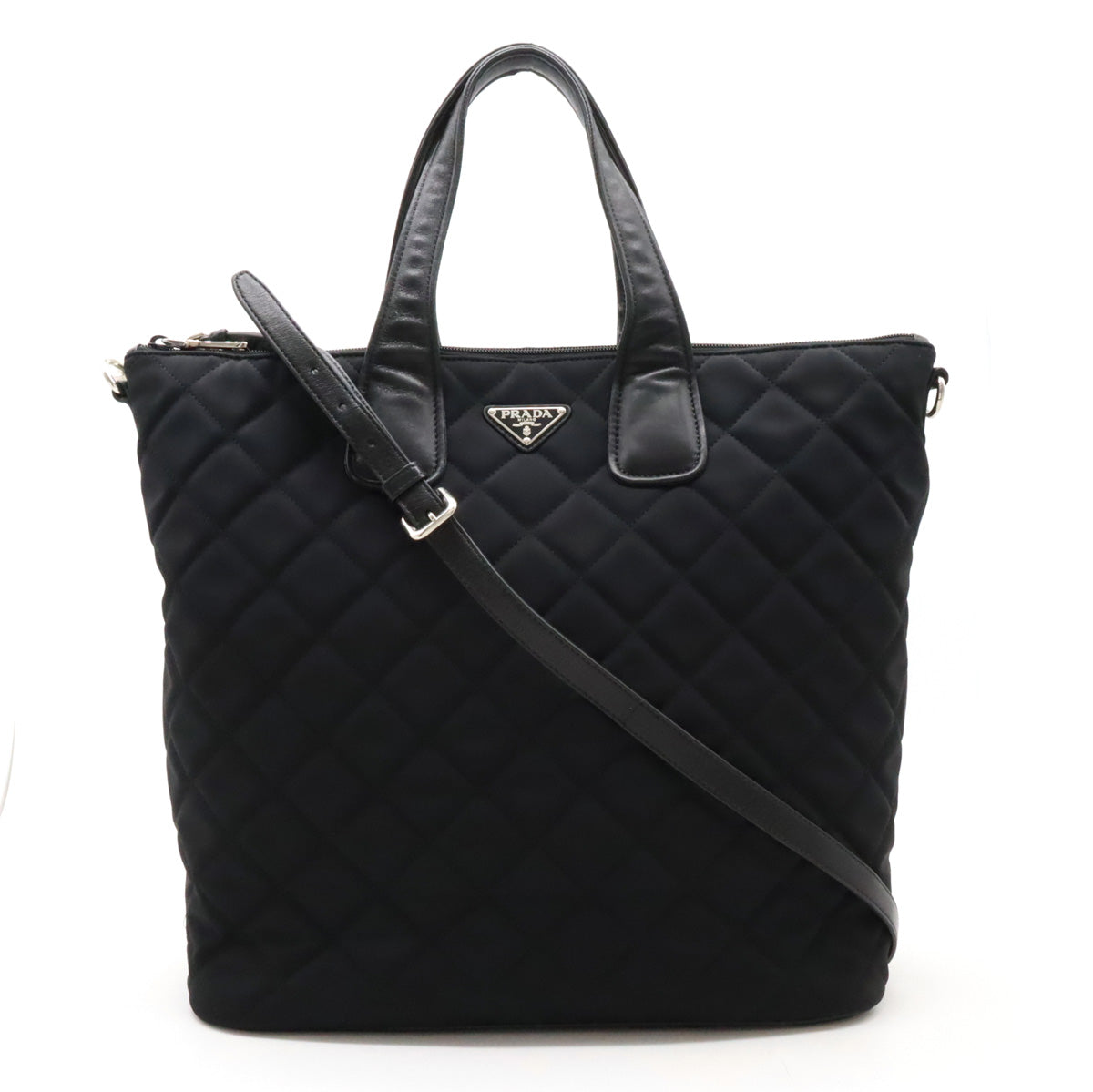 Prada Quilted Nylon/Leather 2WAY Tote Bag BN2149 in Very Good Condition