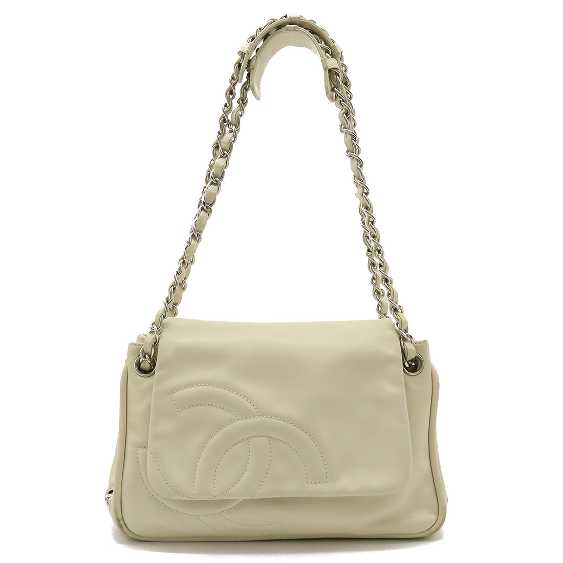 Chanel Leather Coco Mark Shoulder Tote Bag