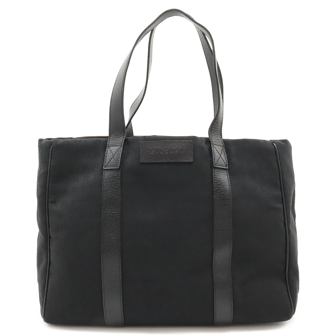 Bvlgari Logo Mania Canvas Leather Tote Bag