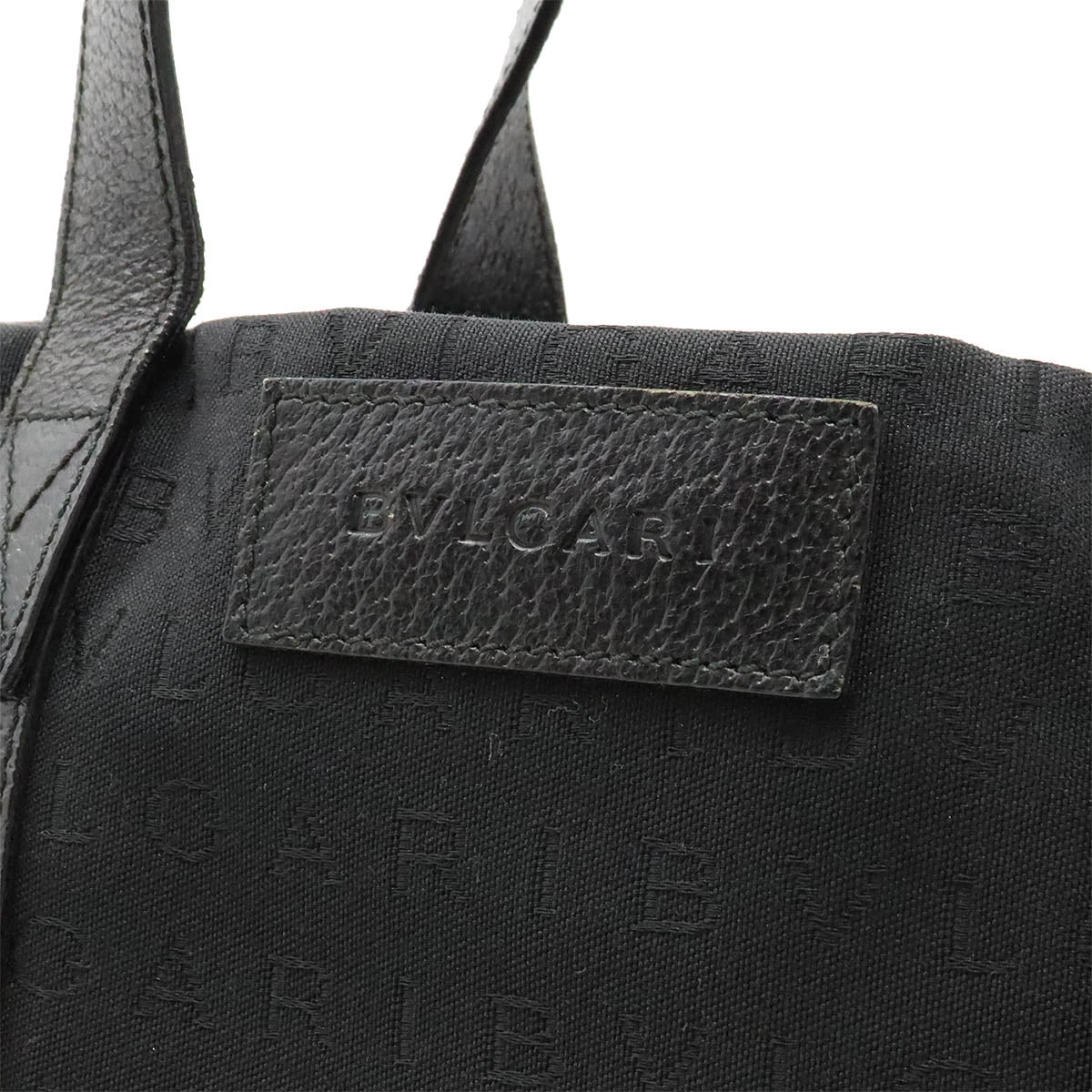 Bvlgari Logo Mania Canvas Leather Tote Bag